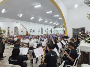 Orquestra Social Dom João Costa toca na 74ª Festa de Nossa Senhora de Fátima, na Mangabeira